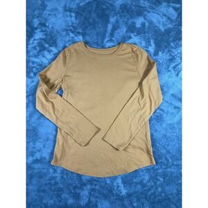 Wonder Nation Kids Girls Long Sleeve Basic T-Shirt Top Yellow Size L 10-12